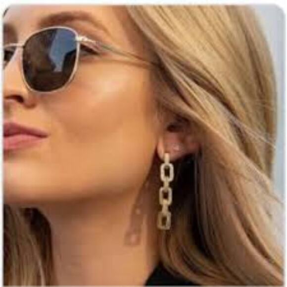 Eddie Borgo Supra Link Drop Earrings Chain Link - Picture 1 of 4